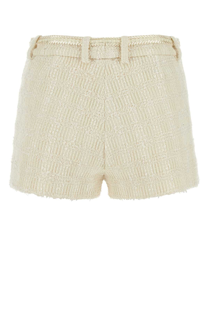 Gucci Women Ivory Tweed Shorts