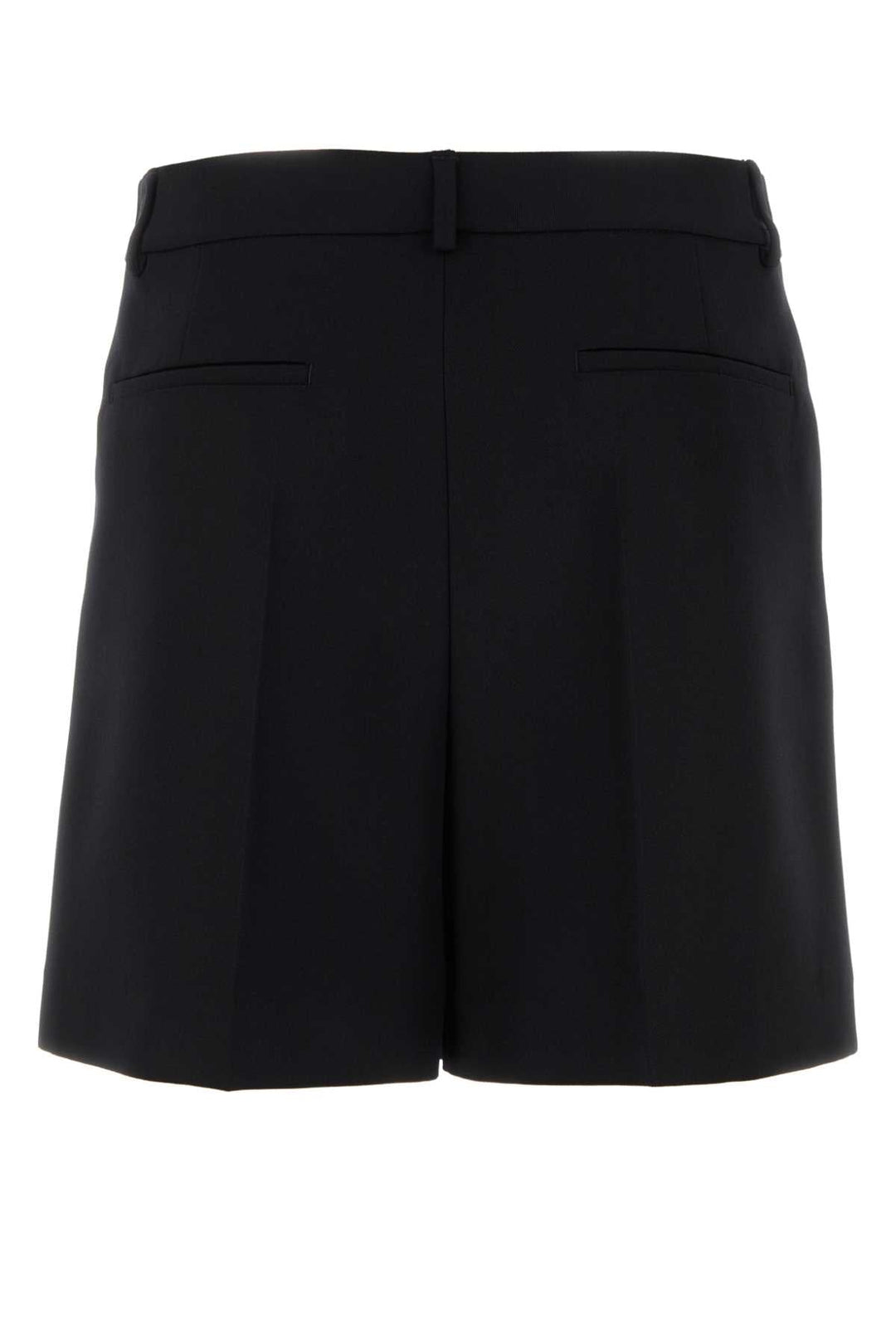 Valentino Garavani Men Black Wool Bermuda Shorts