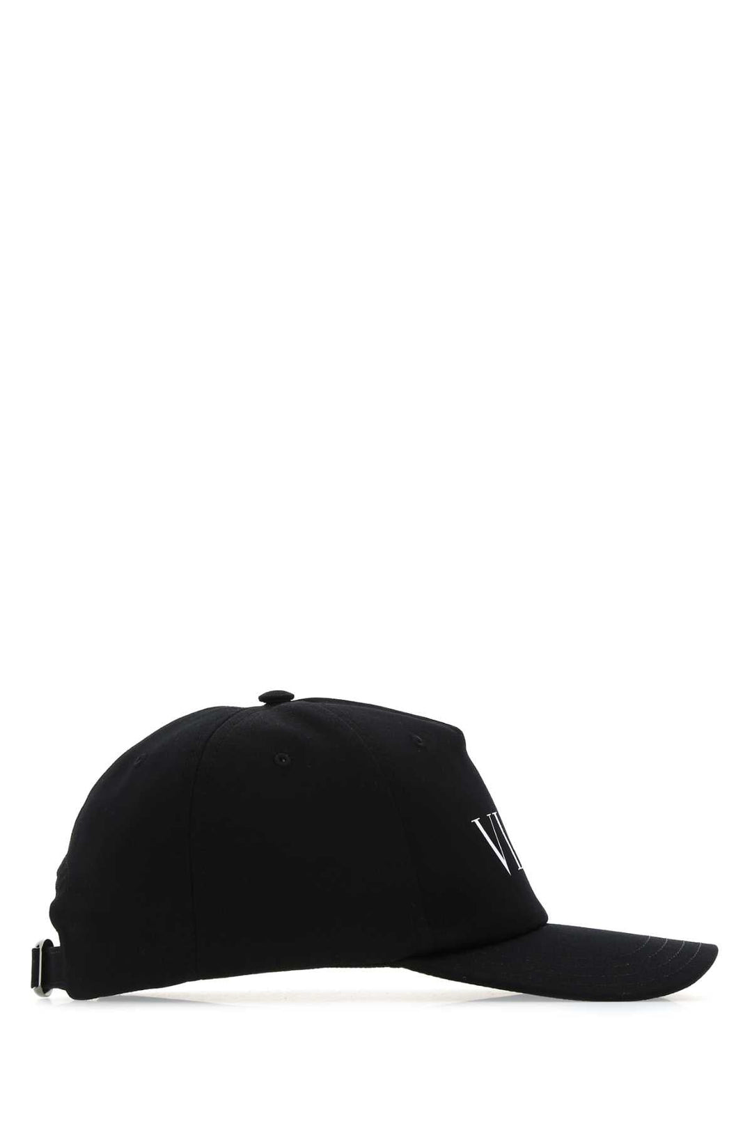Valentino Garavani Men Black Gabardine Baseball Cap