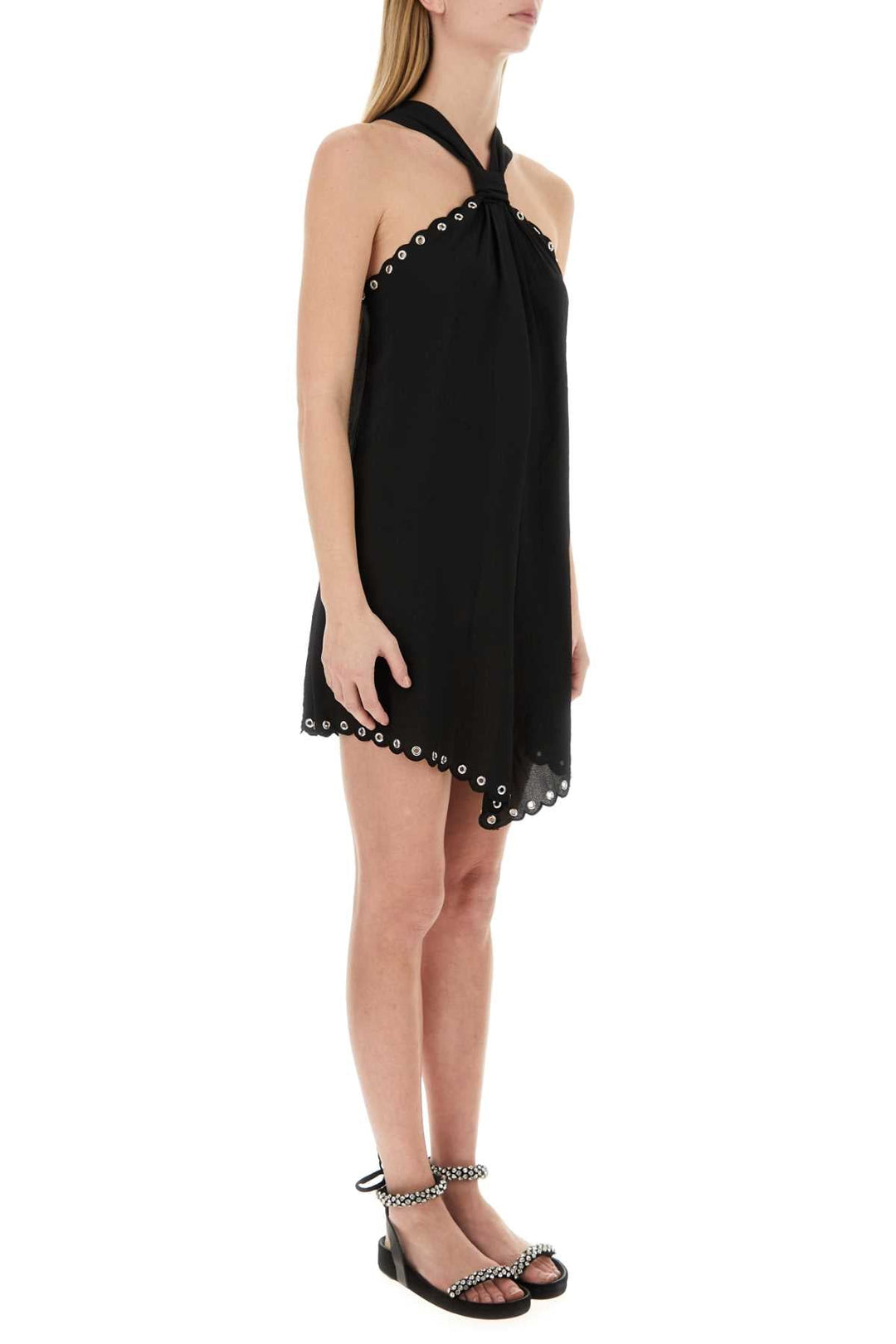 Isabel Marant Women Black Polyester Tegany Mini Dress