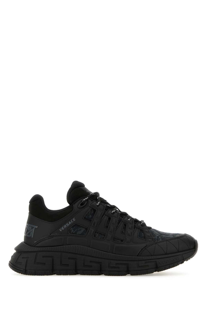 Versace Men Black Trigreca Baroque Sneakers