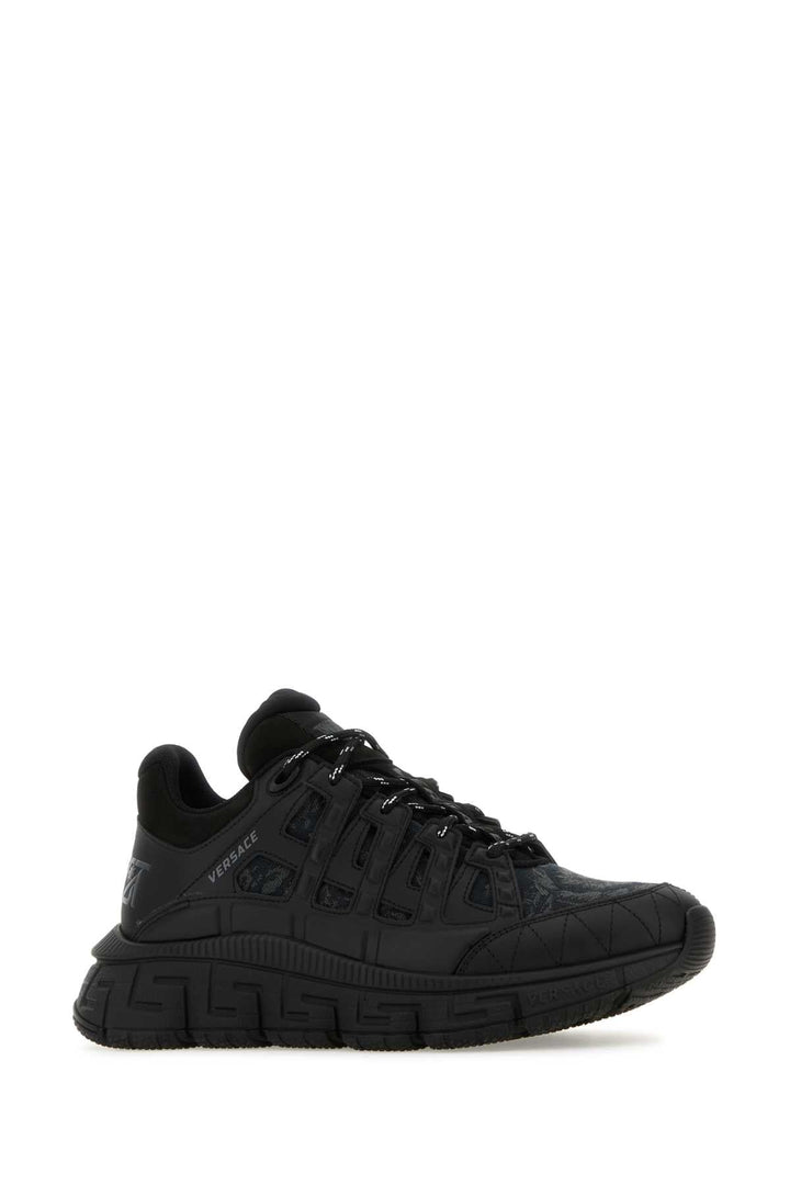 Versace Men Black Trigreca Baroque Sneakers