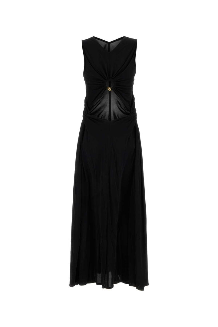 Bottega Veneta Women Black Jersey Long Dress