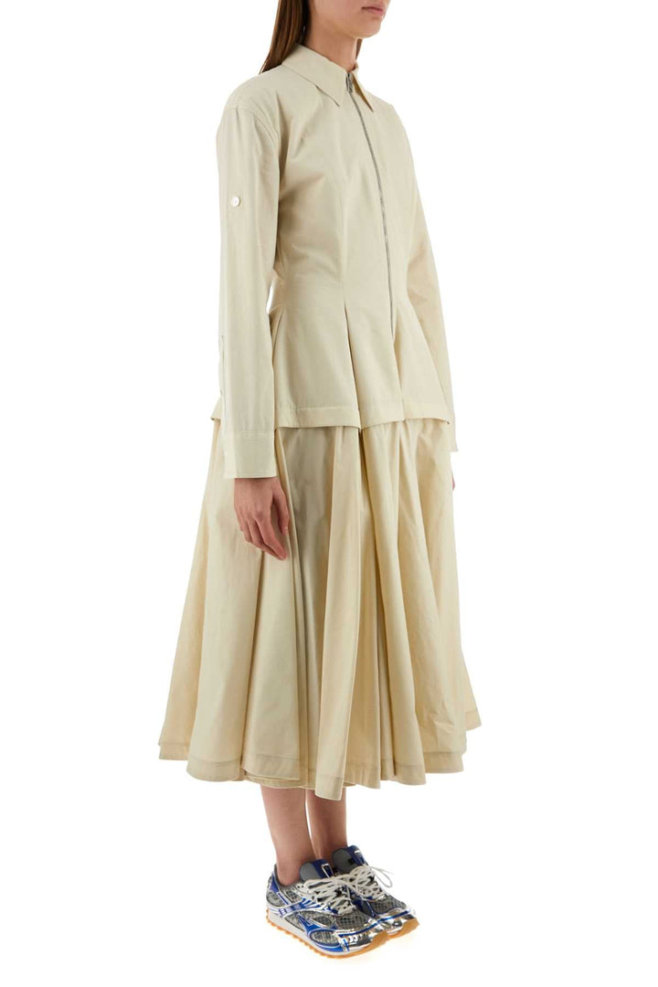 Bottega Veneta Women Sand Cotton Blend Shirt Dress