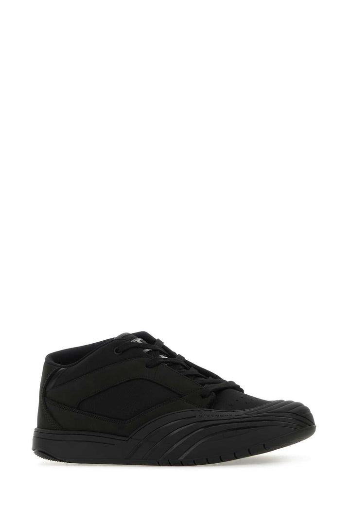 Givenchy Men Black Fabric And Leather Skate Sneakers