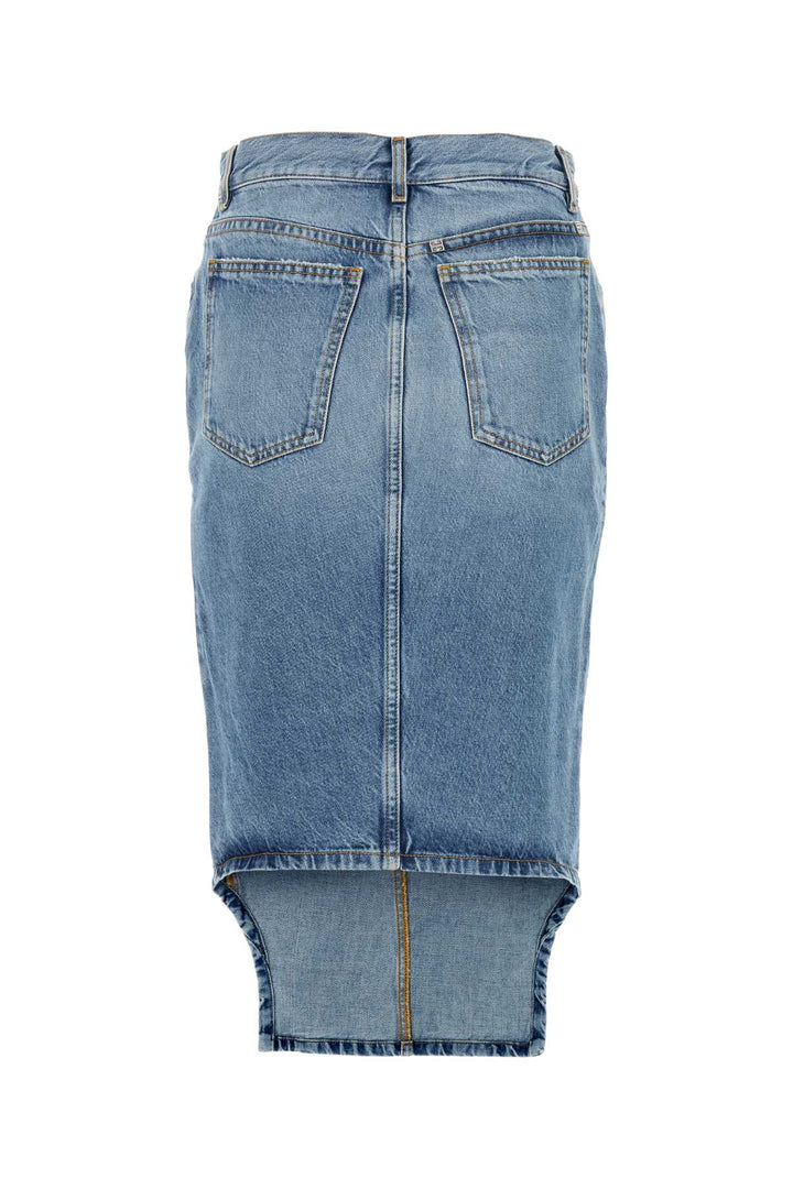 Givenchy Women Denim Midi Skirt