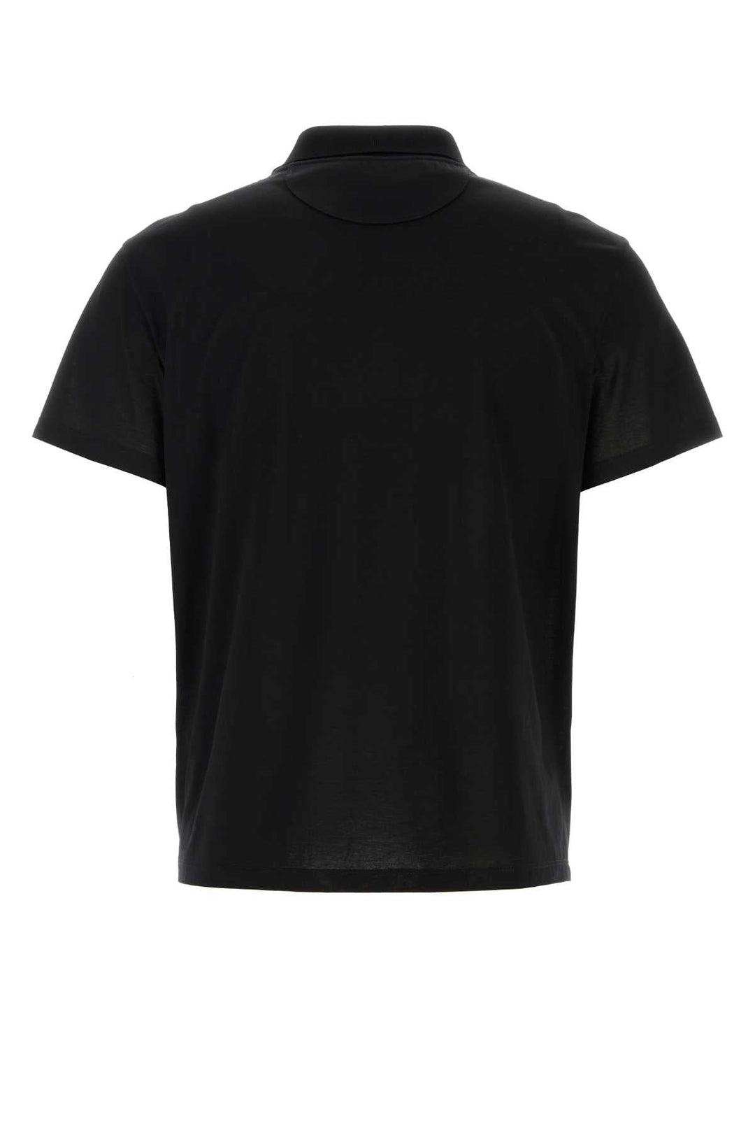 Valentino Garavani Men Black Cotton Polo Shirt