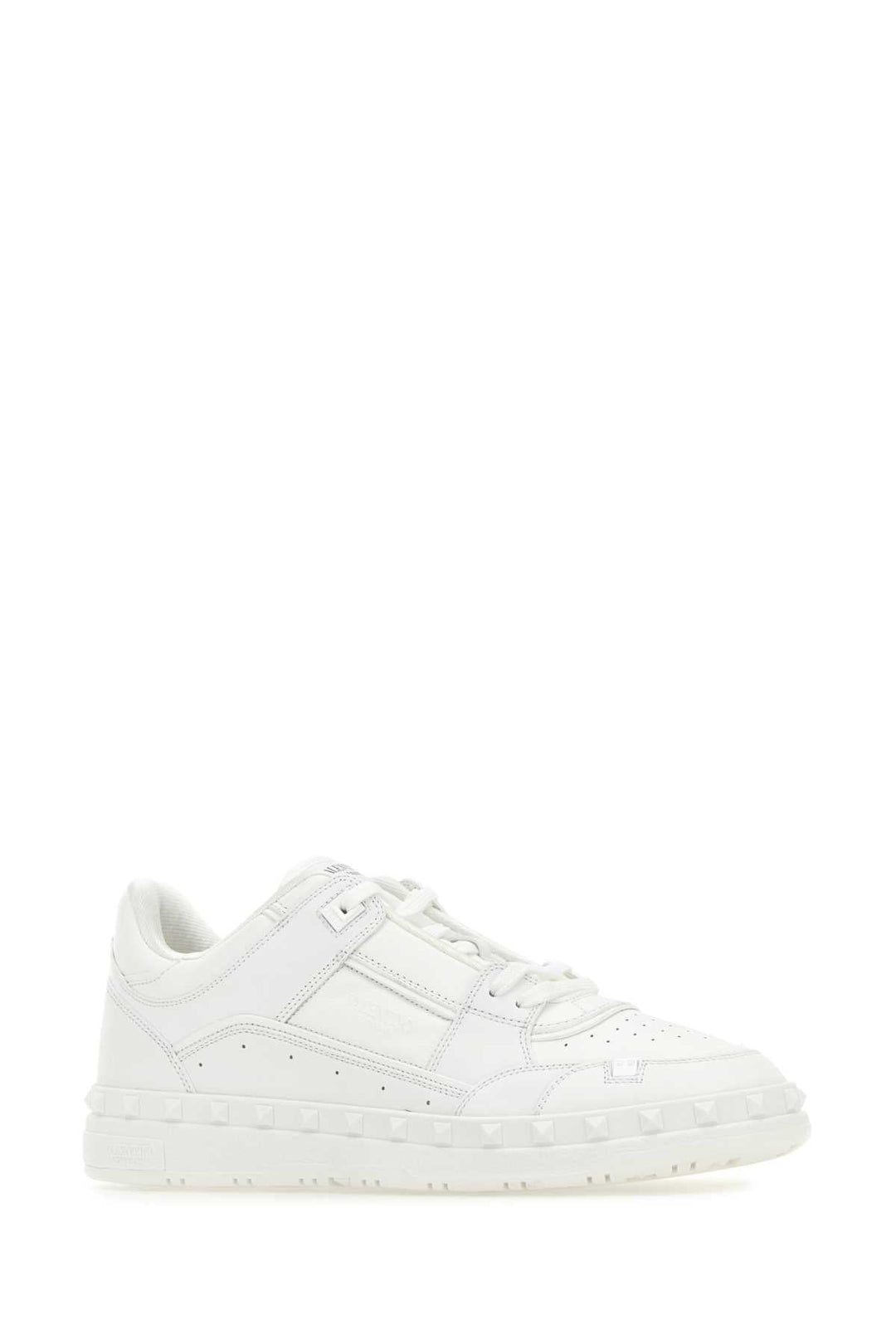 Valentino Garavani Men White Leather Freedots Sneakers