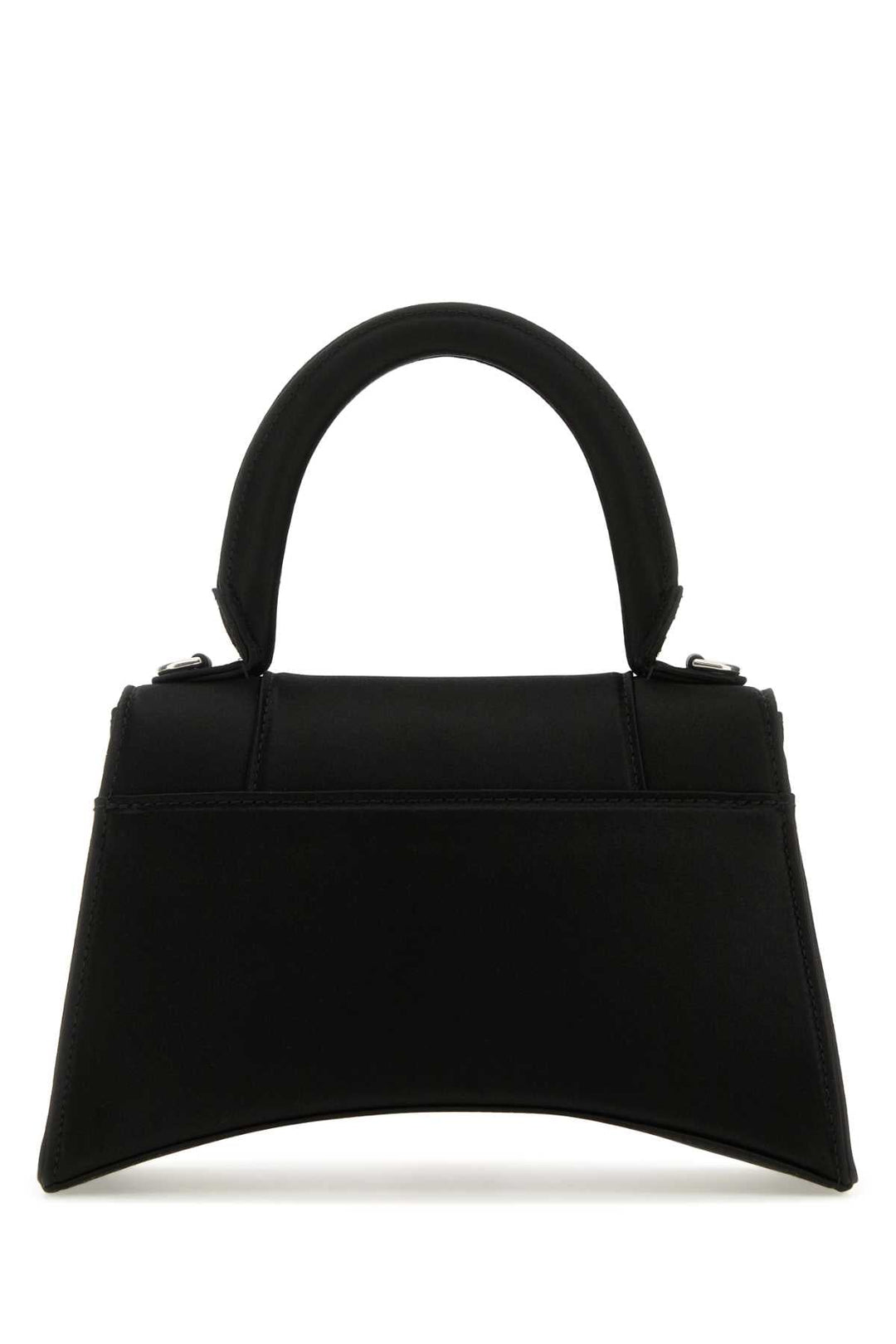 Balenciaga Women Black Satin Small Hourglass Handbag