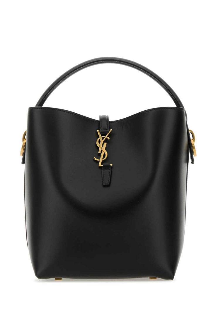 Saint Laurent Women Black Leather Le 37 Bucket Bag