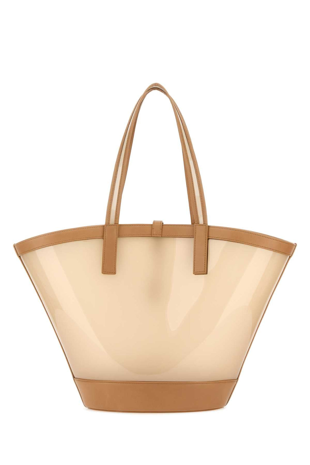 Saint Laurent Women Two-Tone Vinyl And Leather Panier Shopping Bag