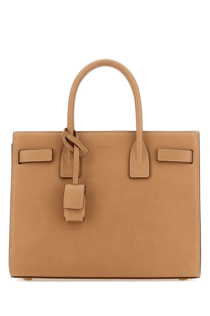 Saint Laurent Women Camel Leather Baby Sac De Jour Handbag