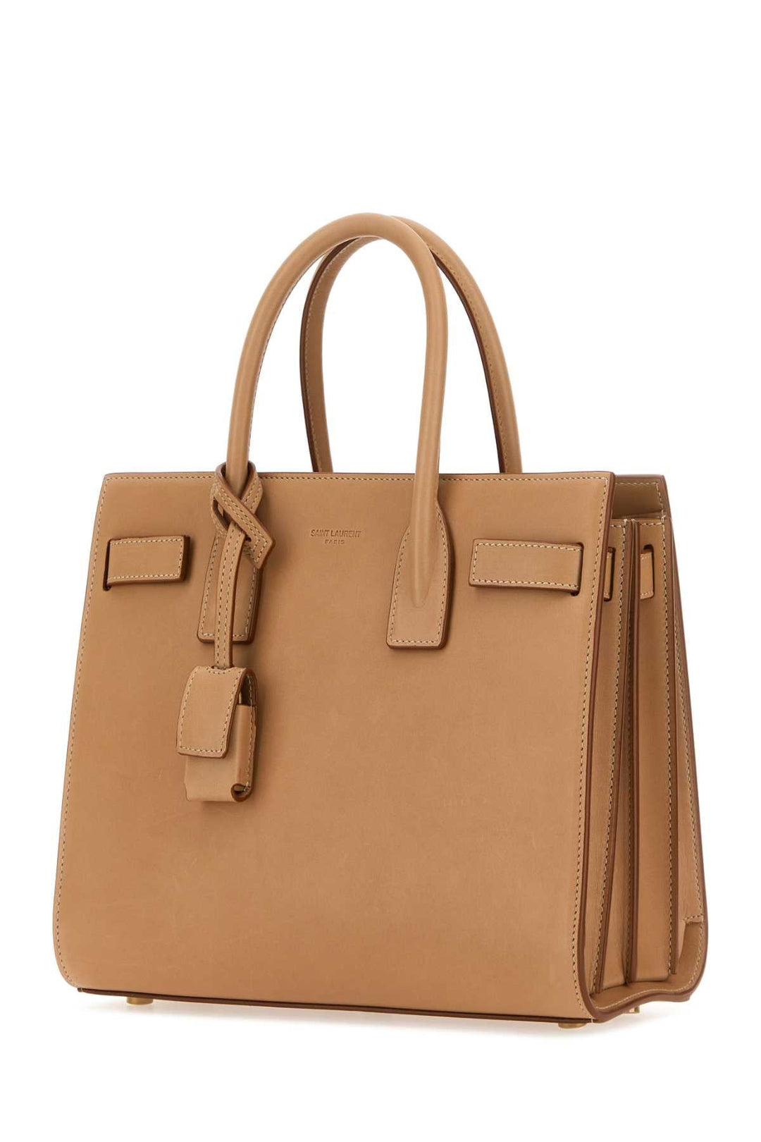 Saint Laurent Women Camel Leather Baby Sac De Jour Handbag
