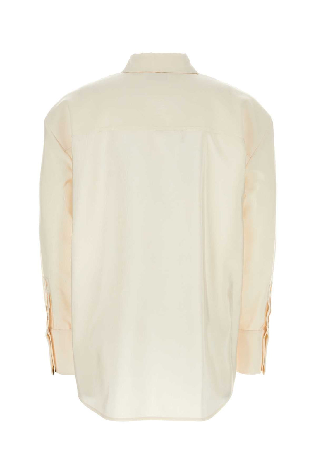 Saint Laurent Men Ivory Faille Oversize Shirt