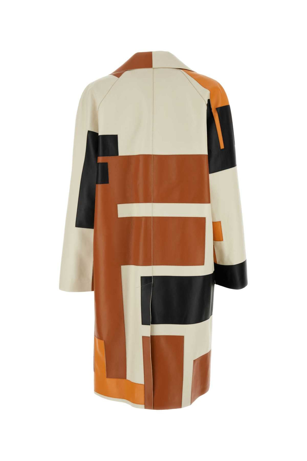 Fendi Women Multicolor Nappa Leather Overcoat