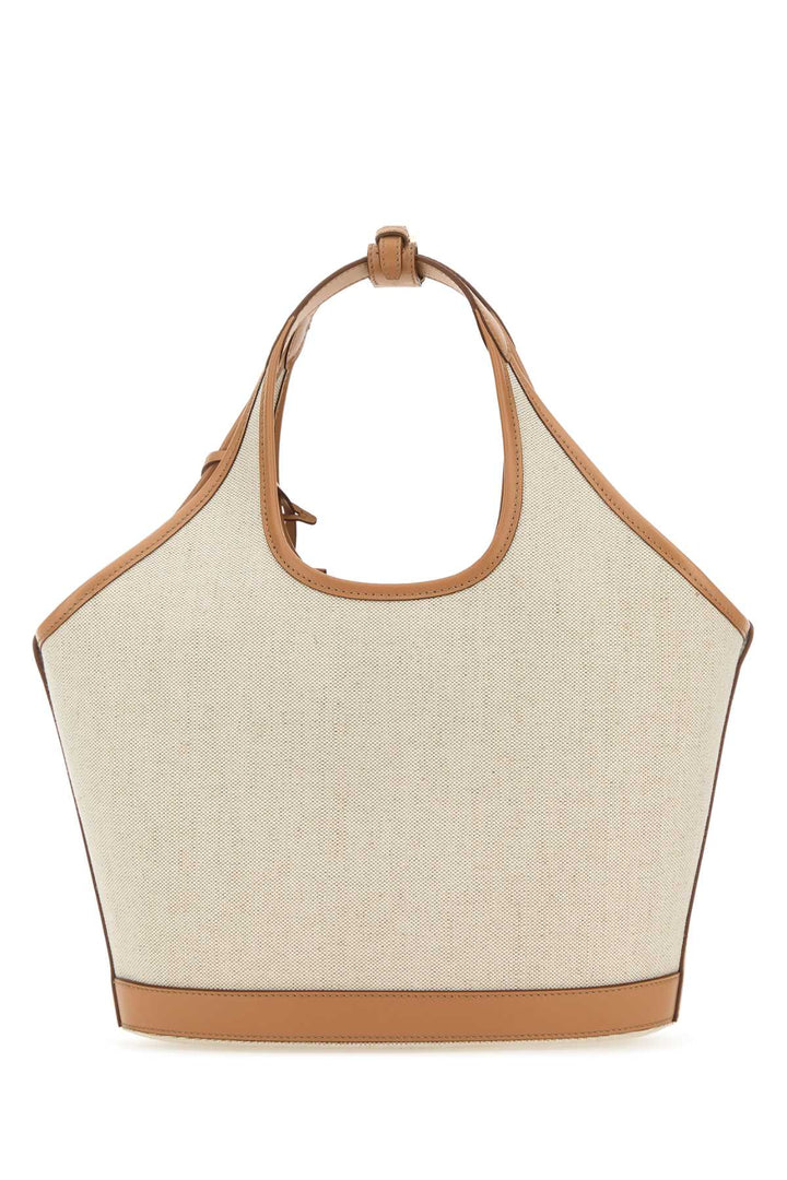 Prada Women Sand Canvas Handbag