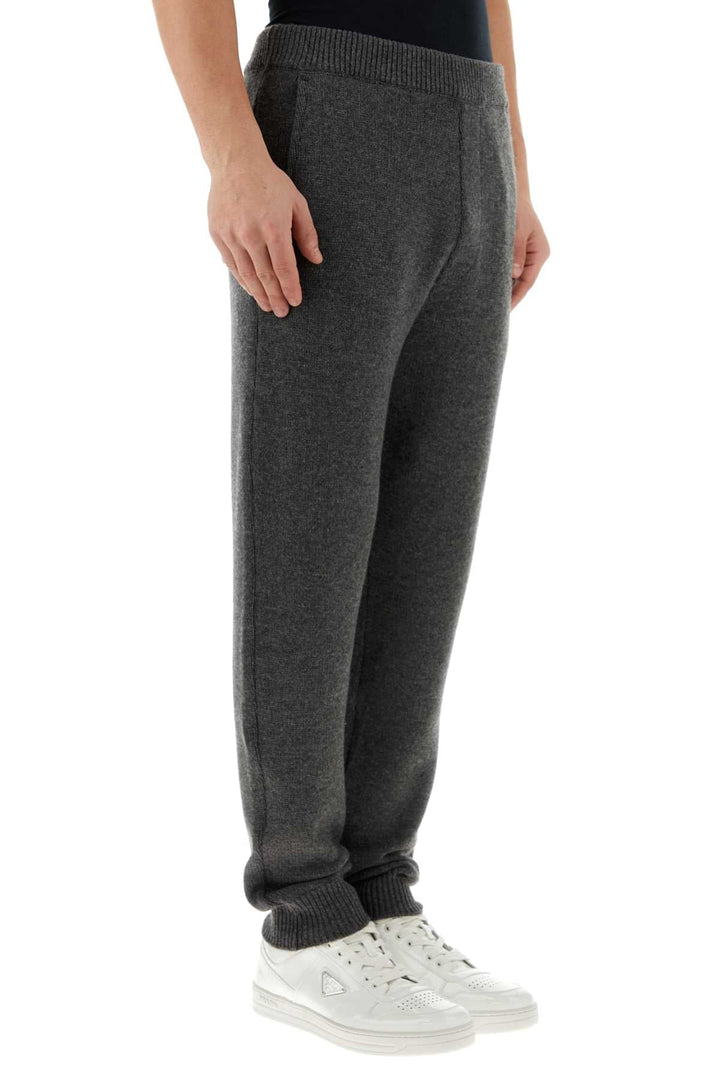 Prada Men Dark Grey Cashmere Joggers