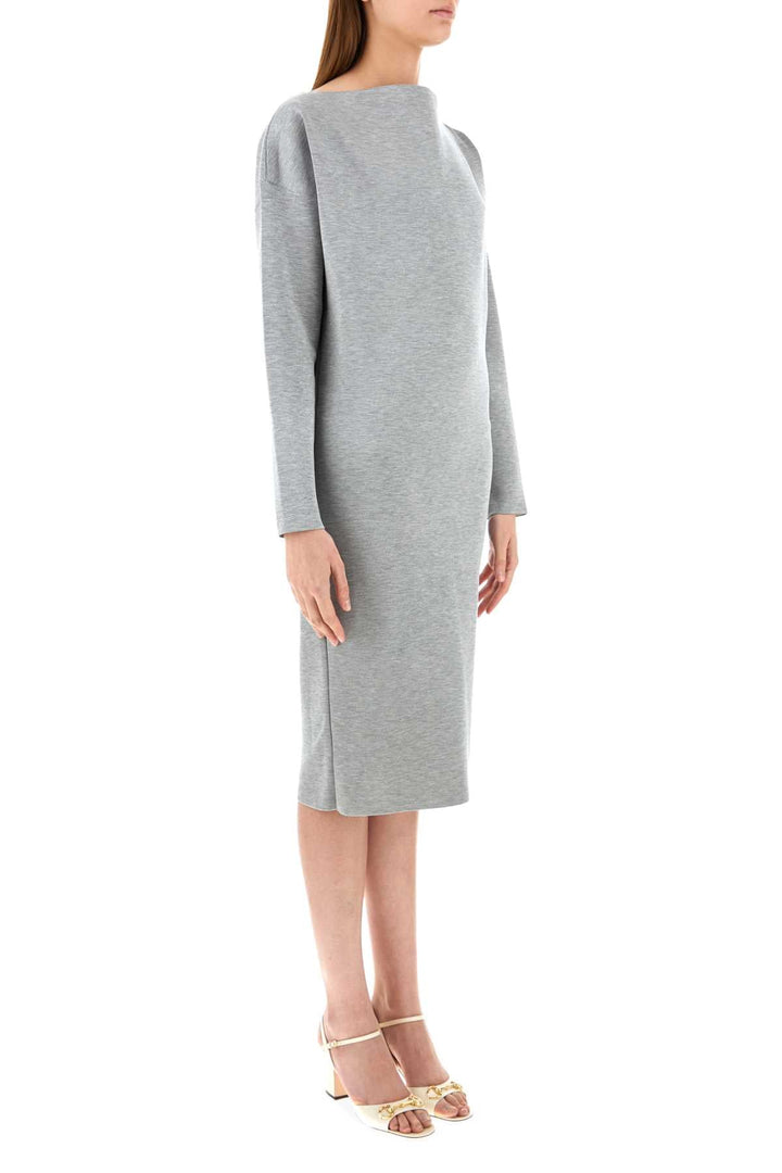 Gucci Women Grey Stretch Wool Blend Dress