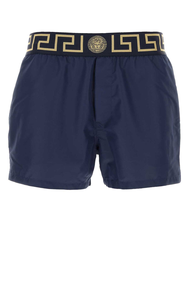 Versace Men Blue Polyester Swimming Shorts