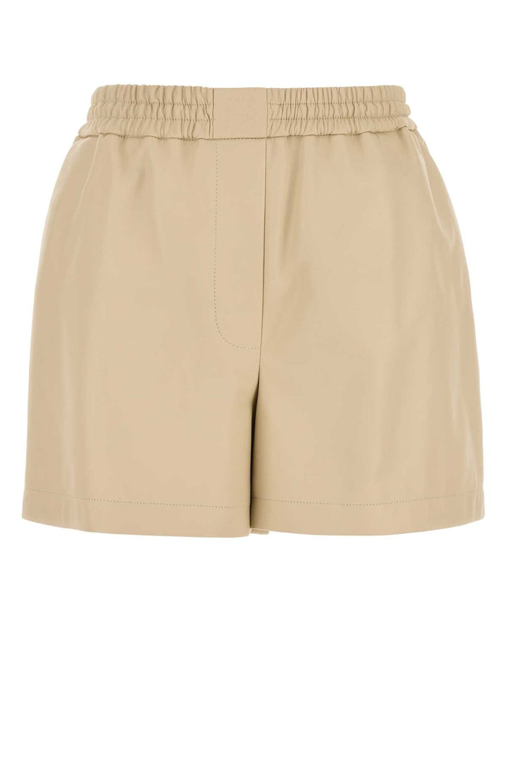 Loewe Women Sand Leather Shorts