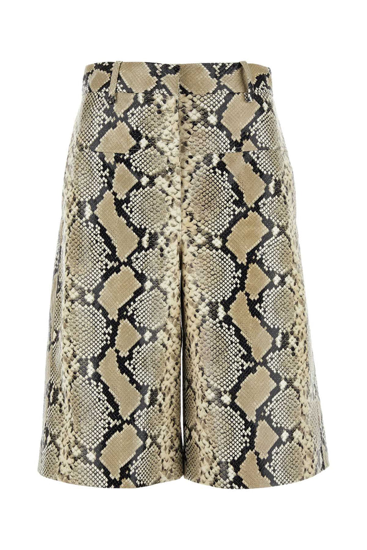 Jil Sander Women Printed Leather Bermuda Shorts