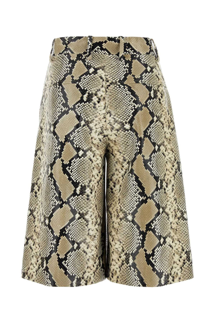 Jil Sander Women Printed Leather Bermuda Shorts