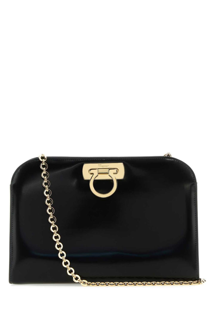 Salvatore Ferragamo Women Black Leather Clutch