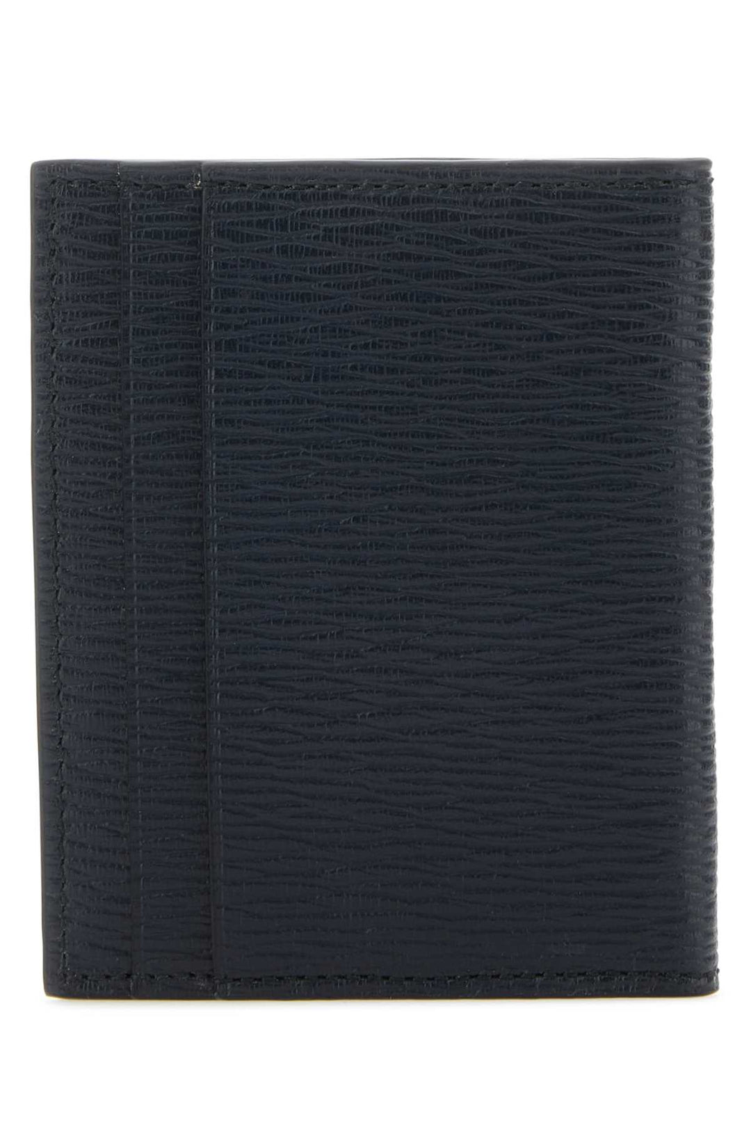 Salvatore Ferragamo Men Black Leather Card Holder