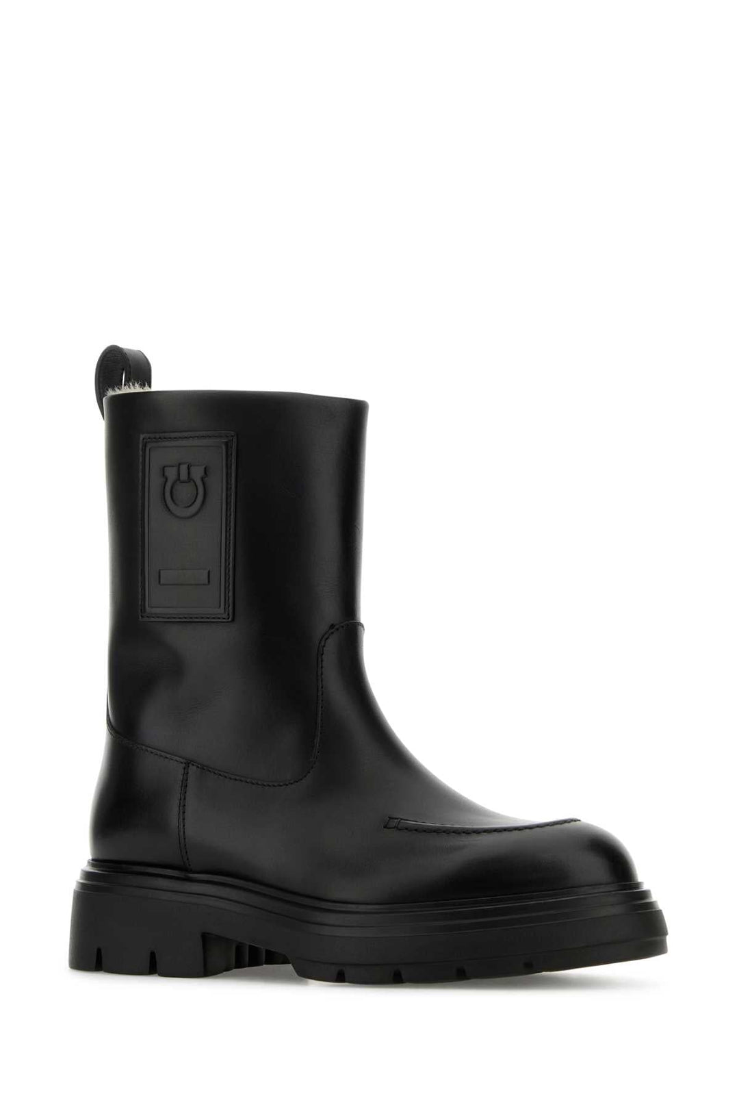 Salvatore Ferragamo Women Black Leather Tirba Ankle Boots