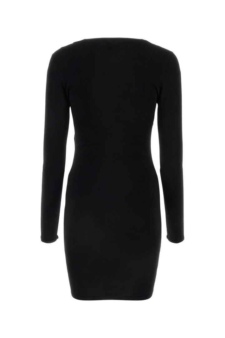 Saint Laurent Women Black Stretch Viscose Blend Dress