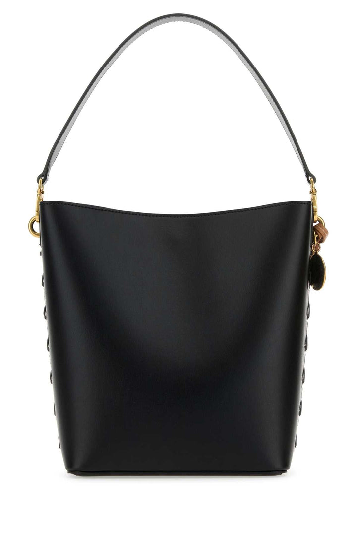 Stella Mccartney Women Black Alter Mat Frayme Bucket Bag