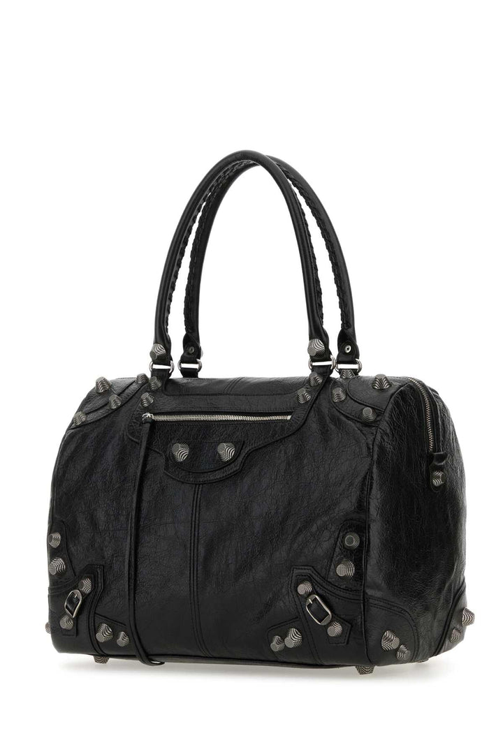 Balenciaga Men Black Nappa Leather Le Cagole Shopping Bag