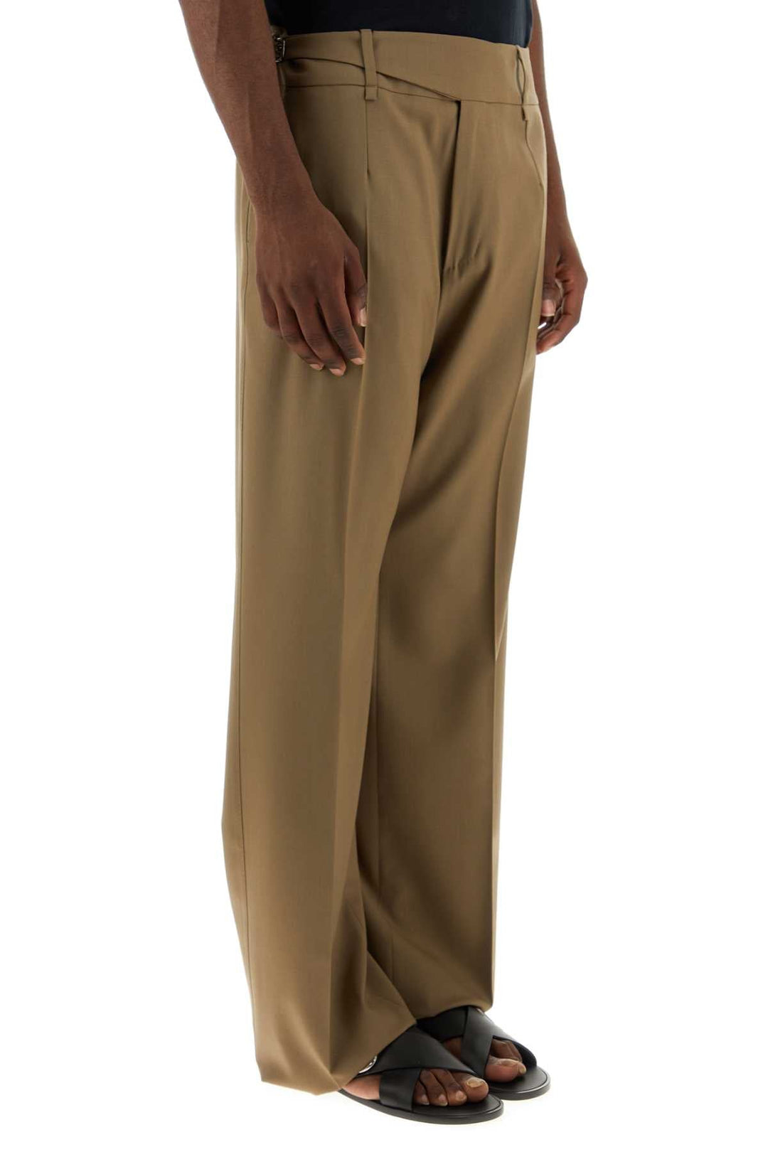 Dolce & Gabbana Men Biscuit Stretch Wool Pant