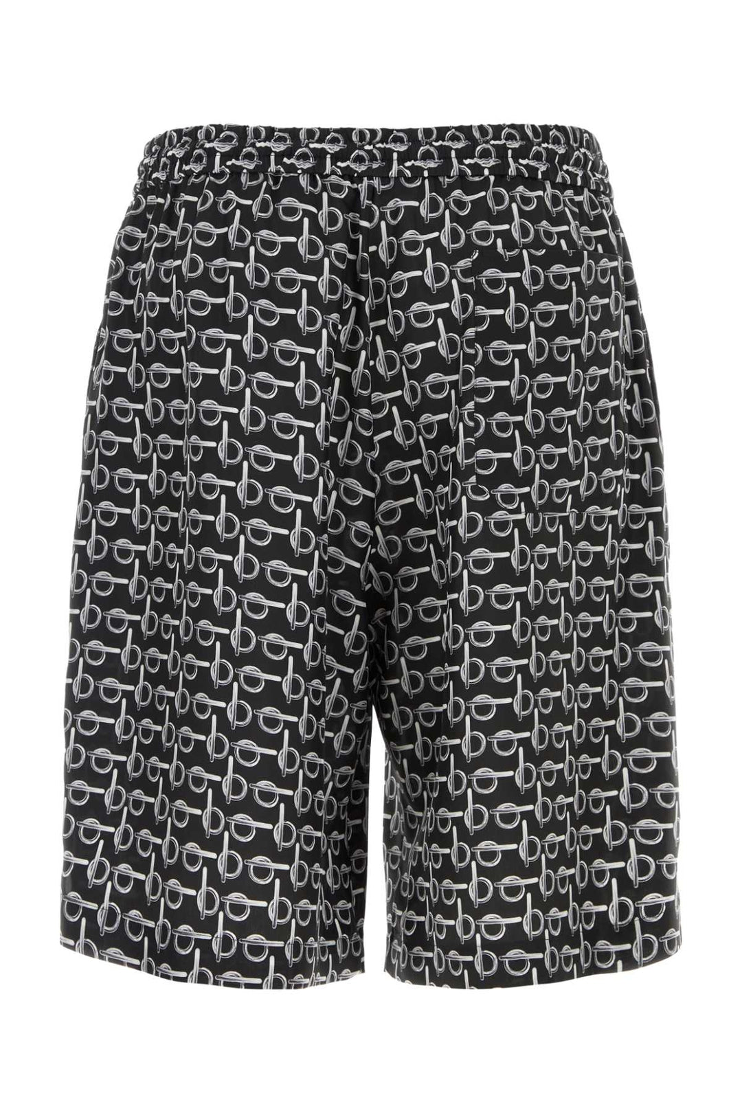 Burberry Men Printed Silk Bermuda Shorts