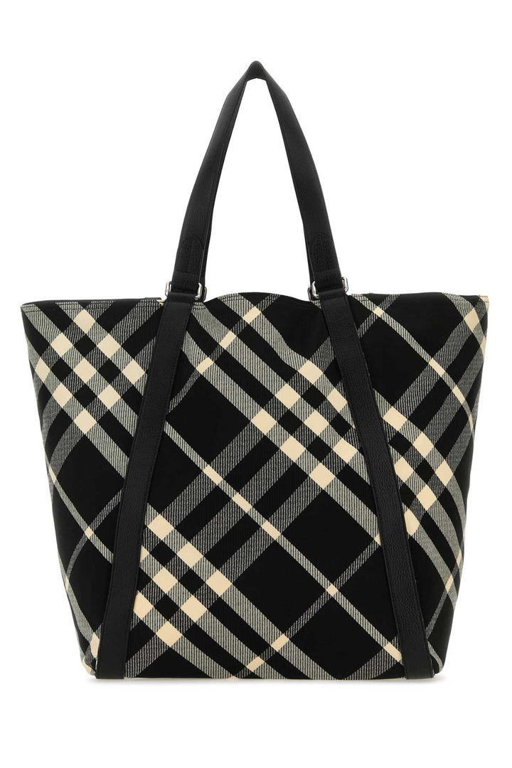 Burberry Men Embroidered Fabric Festival Shopping Bag