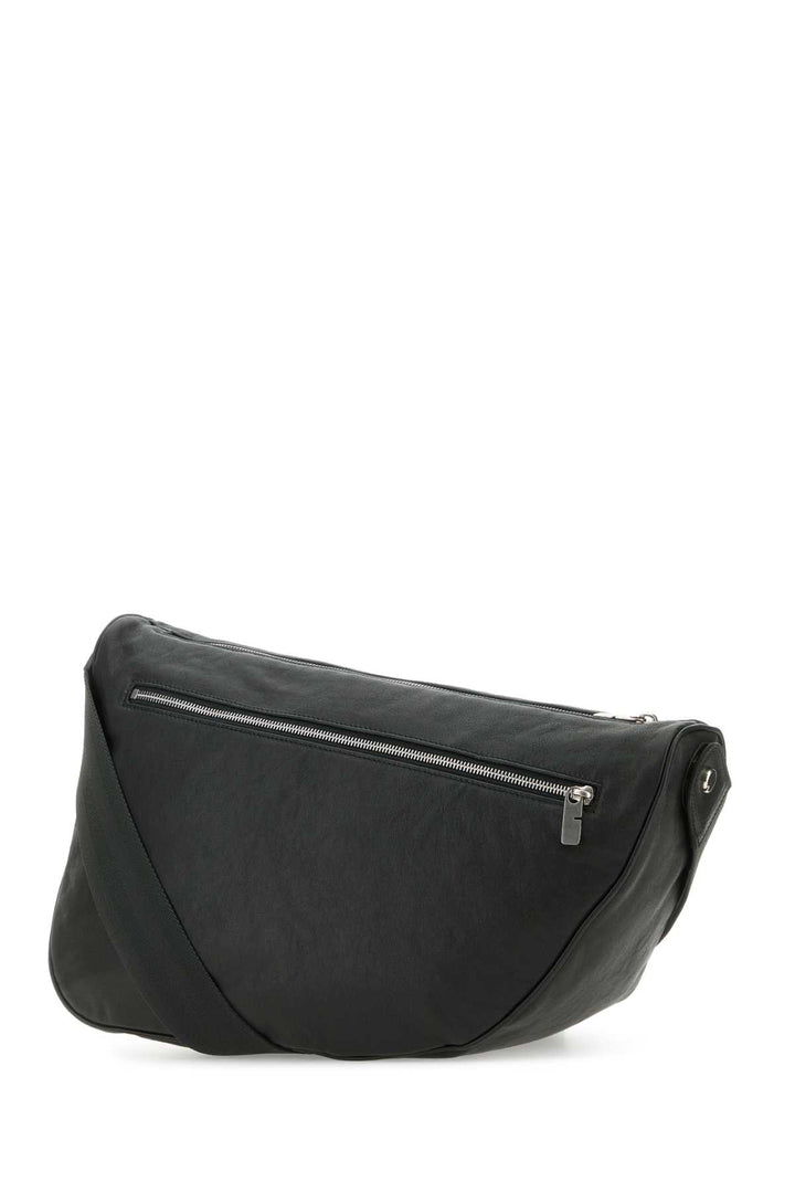 Burberry Men Slate Leather Large Shield Crossbody Bag