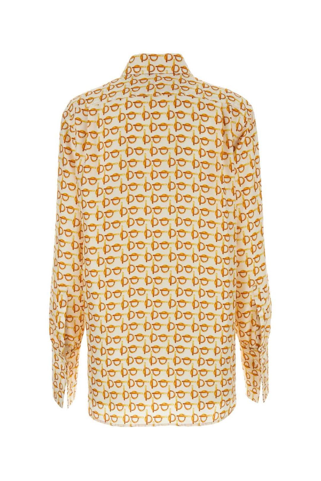 Burberry Women Printed Silk B Shirt