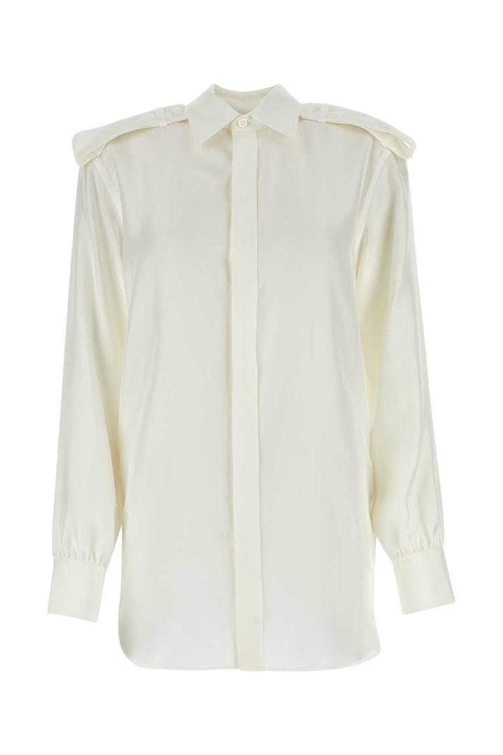 Burberry Women White Silk Shirt