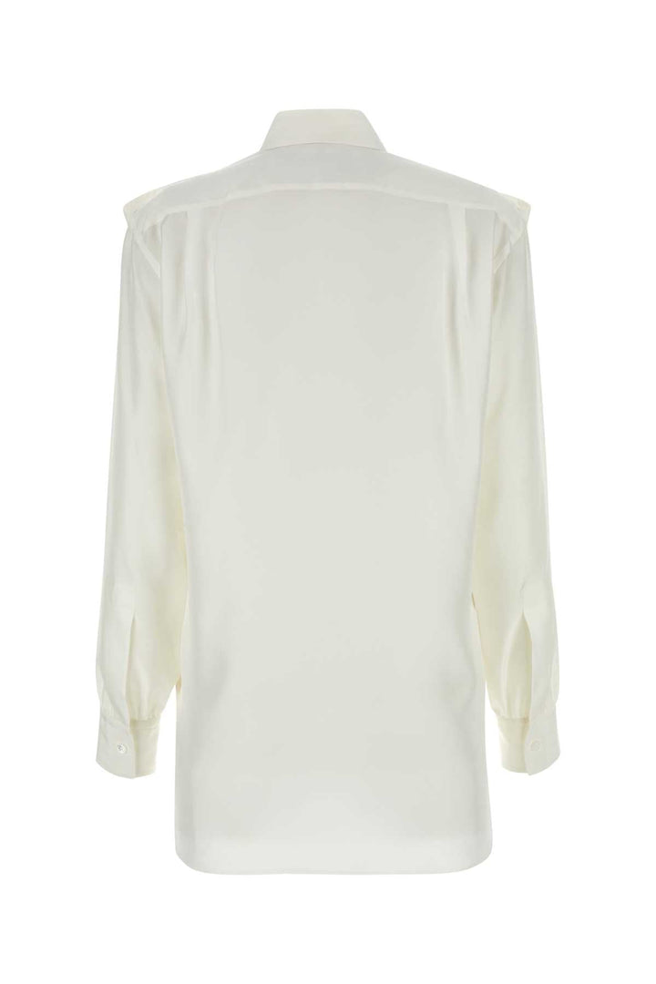 Burberry Women White Silk Shirt