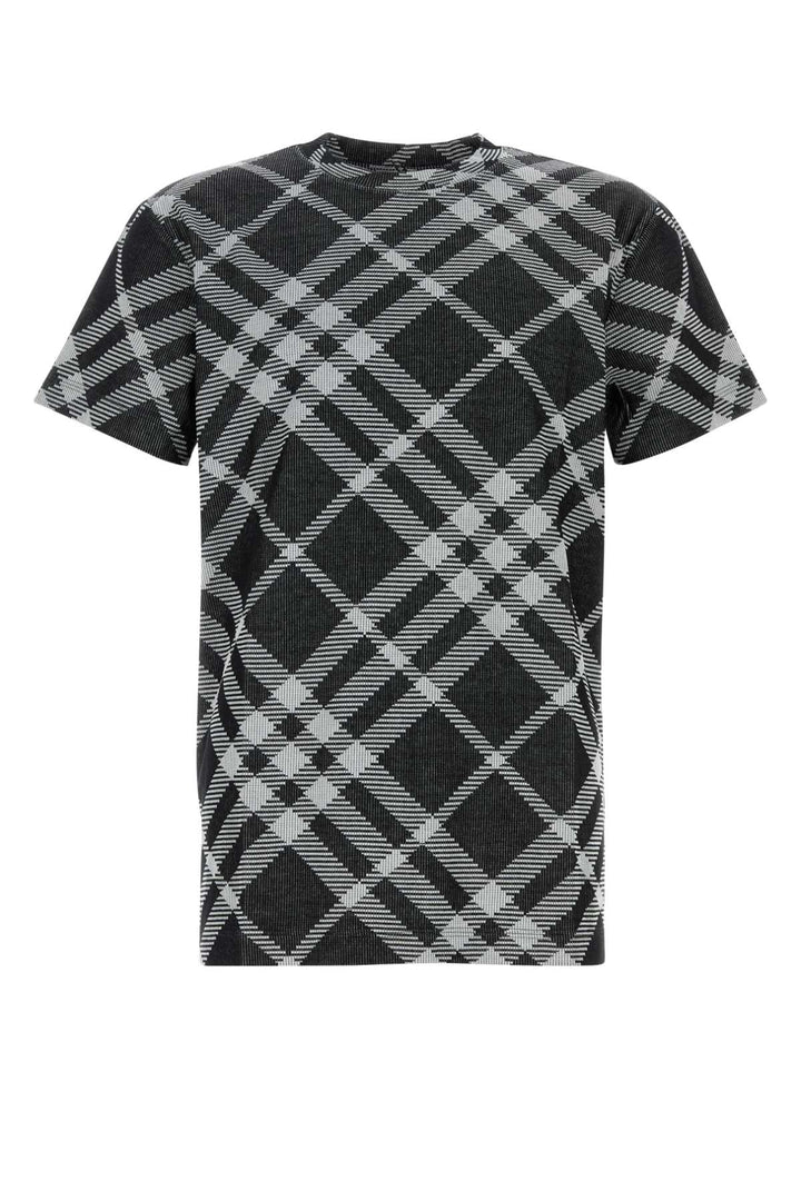 Burberry Men Printed Stretch Cotton Blend T-Shirt