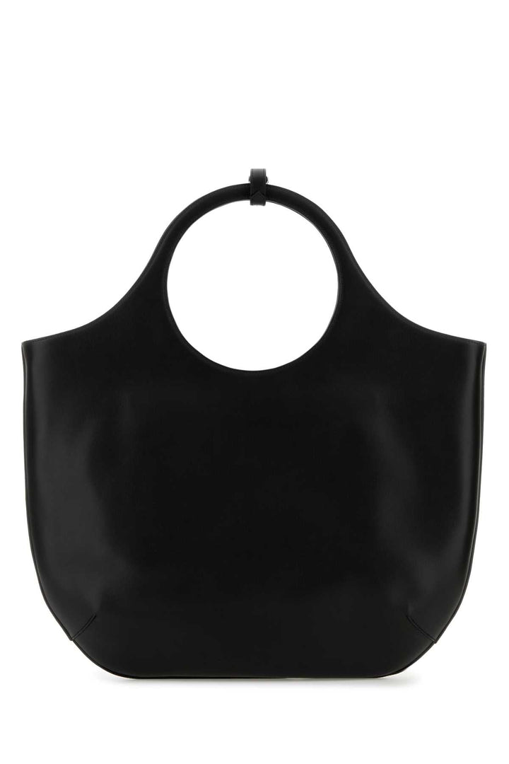 Courreges Women Black Leather Large Holy Handbag