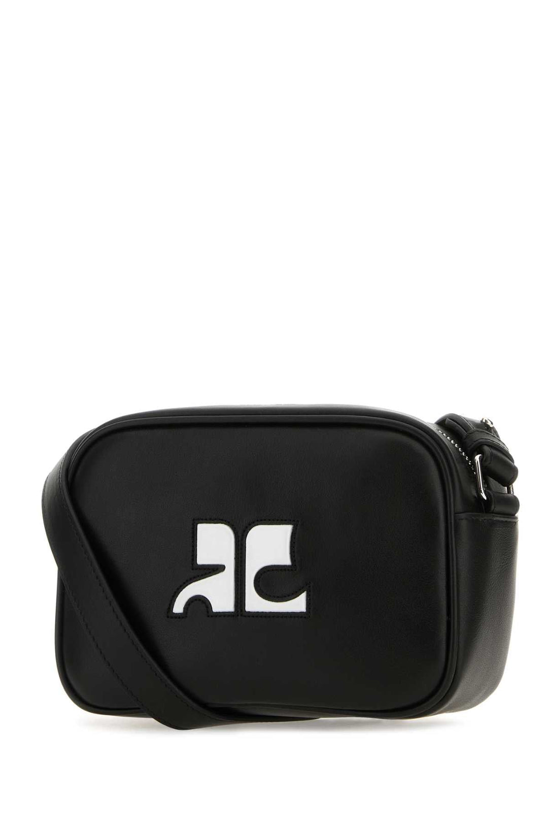 Courreges Women Black Leather Reedition Shoulder Bag