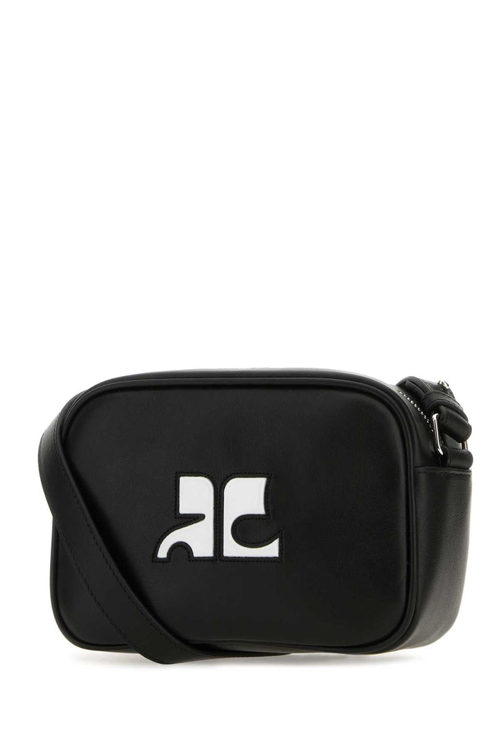 Courreges Women Black Leather Reedition Shoulder Bag