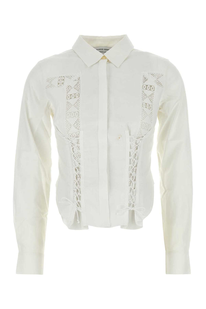 Marine Serre Women White Cotton Shirt