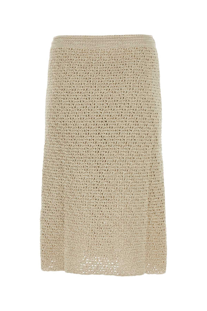Bottega Veneta Women Sand Crochet Skirt