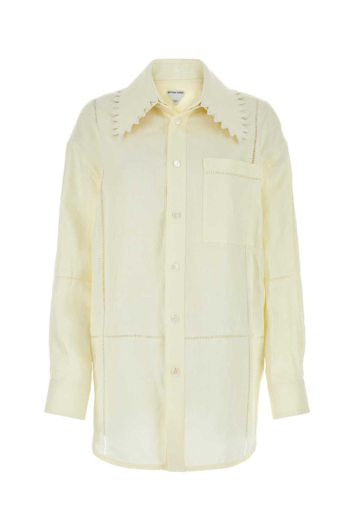 Bottega Veneta Women Cream Linen Shirt