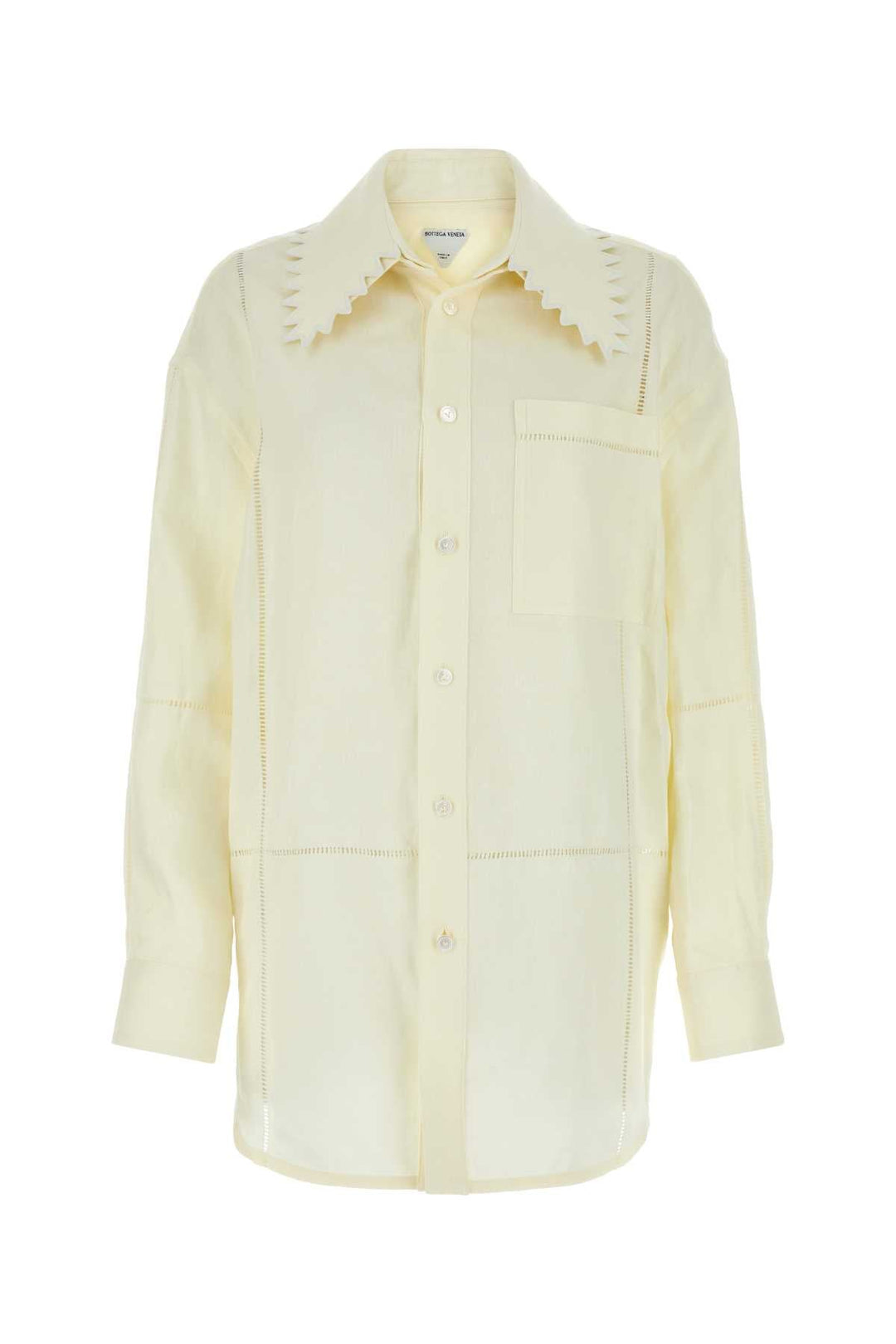 Bottega Veneta Women Cream Linen Shirt