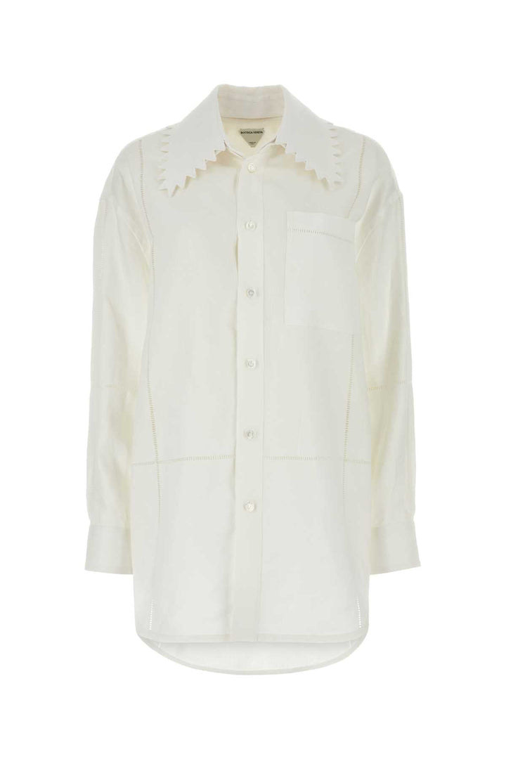 Bottega Veneta Women White Linen Shirt