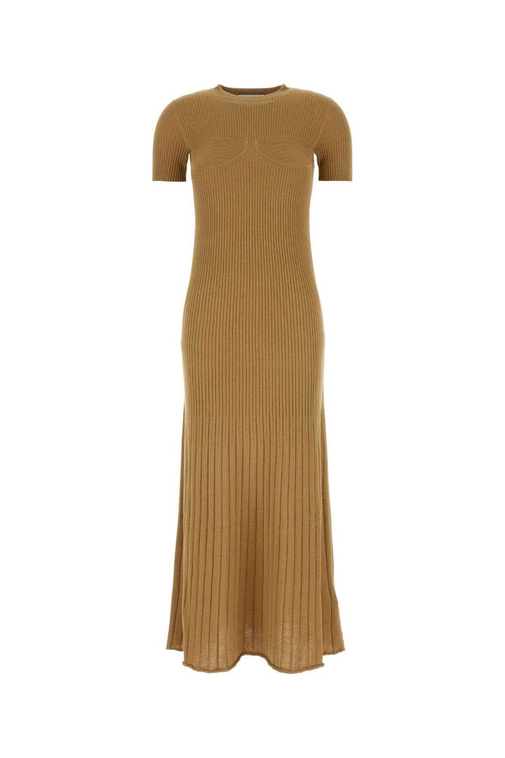Max Mara Women Camel Silk Blend Europa Dress