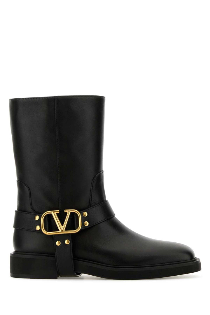 Valentino Garavani Women Black Leather Boots